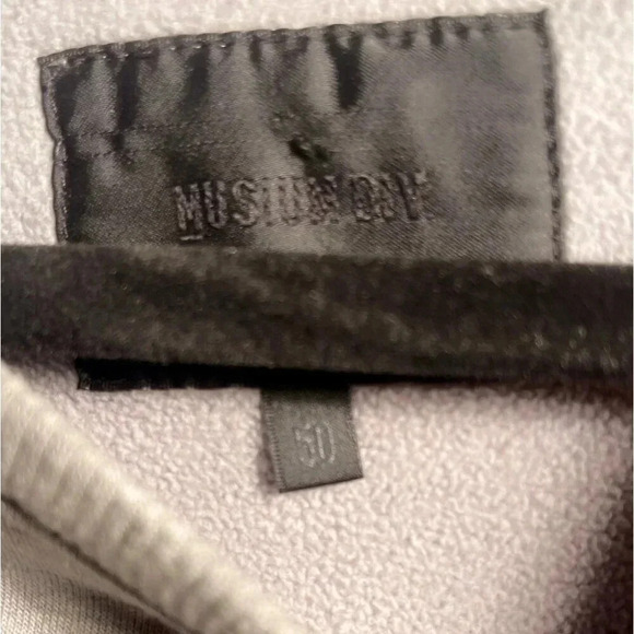 Musium Div grey crew neck casual polycotton blck shorts long sleeve sweatshirt L - Picture 2 of 4